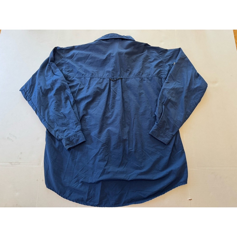 Rail Riders Shirt Nylon Hiking Roll Tab L/S Button Up Blue‎ Mens Small - Picture 3 of 4